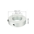 thumbnail image 2 of Uxcell Shaft Collar 1.18 Inch Bore Double Split Aluminum Clamping Collar Shaft Collars with Set Screw Silver Tone, 2 of 4