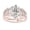 Rose Gold, variant on 1.25 Ctw Baguette Round Diamond Engagement Ring Wedding Bridal Band Set Marquise Shape (0.5 Ct E Color SI1 Clarity Center Stone) 14K White Gold Size-9