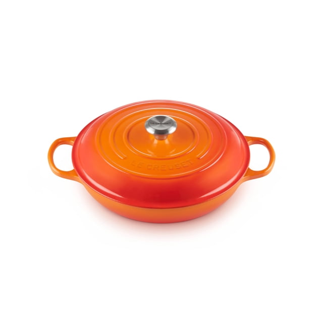 Le Creuset Enameled Cast Iron Signature Braiser, 3.5 qt., Flame
