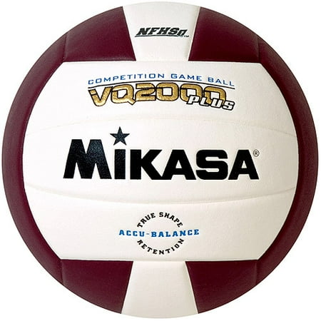 Mikasa VQ2000 Micro-Cell Indoor Volleyball, Maroon/White