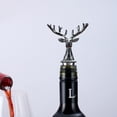 thumbnail image 2 of ReaNea Zinc Alloy Wine Stopper Deer Head Design Beverage Bottle Stoppers, 2 of 9