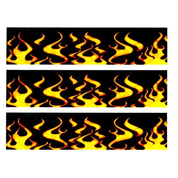 Fire and Flames Edible Cake Border Decoration Strips 3 Pk