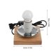 thumbnail image 2 of Wood Lamp Base E27 Screw Light Bulb Socket Indoor Lighting Desk Lamp Components Brown Natural Wood Material 1Pack, 2 of 4