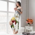 thumbnail image 4 of Uemuo Vintage Bike Flower Butterfly Pattern Women's Wide Leg Palazzo Lounge Pants with Pockets Light Weight Loose Comfy Casual Pajama Pants-Small, 4 of 9