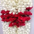 thumbnail image 2 of Smizzy Decoration Flowers Garlands | White Mogra Red Rose | Toran Garland String for Home Indian Decoration | Wedding | Pooja, 2 of 5
