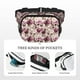 thumbnail image 5 of Fotbe Rose Flowers Cangurera Cuadrada con Estampado de Doble Capa, Bolsa de Cintura Ajustable Mini para Hombres y Mujeres, 5 of 9