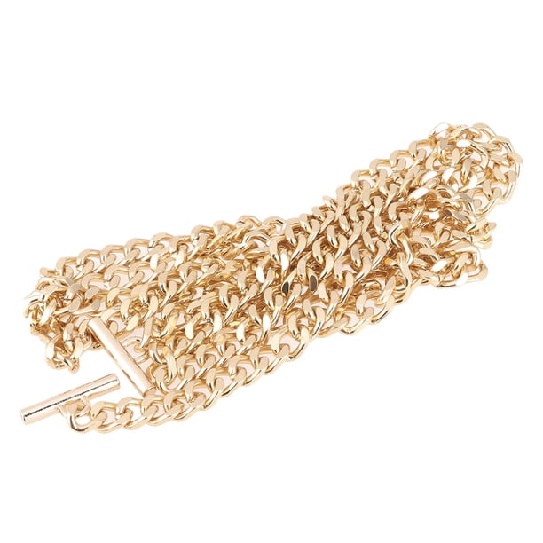 Cadena plana de 8 mm Bolsa pequeña Metal Cadena decorativa Accesorio Correas de bolsas de bricolaje Cadenas de bolso Correas de bolsos para bolsos pequeños Golden Golden