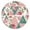Pioneer Flower Floral-3, variant on Pioneer Flower Floral Print Pattern Round Fitted Tablecloth with Elastic Edge,Dining Table Cover Waterproof,Outdoor Round Tablecloth for Camping,Dining,Indoor and Outdoor