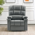 thumbnail image 2 of MCombo Medium Dual Motor Power Lift Recliner Chair with Massage and Heat for Elderly People, Infinite Position, Extended Footrest, Faux Leather 7679 (Dark Grey, Medium), 2 of 9
