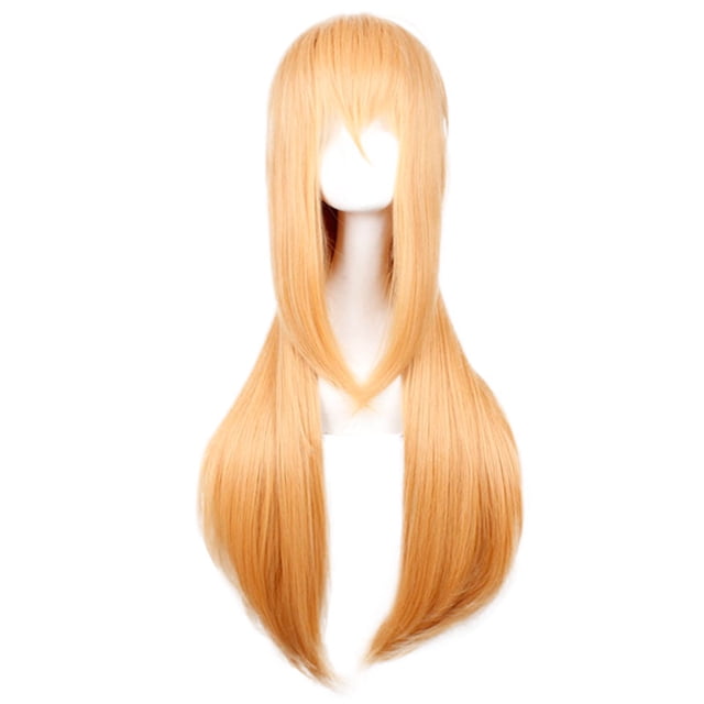Peluca para cosplay Swords Online Yuuki Asuna sintética, 80 cm