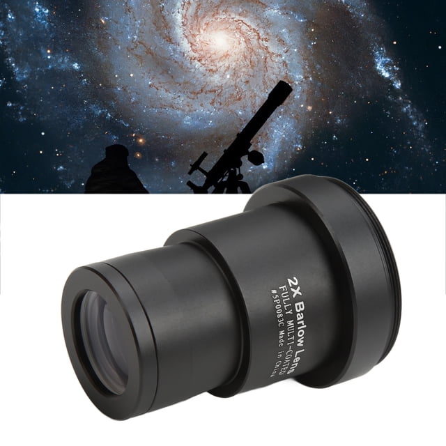 2x Telescopio Barlow Lentes, Vidrio óptico 2x Lentes Barlow Con Hilo M35 Para Observación Astronómica