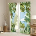 thumbnail image 3 of Homewish Green Coconut Tree Black Out Curtains, Sky Cloud Curtains Pack of 2 (42x63 Each), 3 of 6