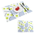 thumbnail image 1 of DouZhe Polyester Set de Sets de Table de 4, 3D Rennis Motif Balle Résistant à la Chaleur Place Mats pour Table à Manger, 12 "x 18", 1 of 6