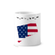 thumbnail image 1 of Connectic usa mapa estrellas tripas bandera forma Taza de cepillo de dientes, 1 of 3