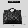 thumbnail image 4 of Kukuzhu Quilted Tote Bag for Women, Soft Puffer Tote Bag Lightweight Trendy Designer Lozenge Nylon Crossbody Bags, 4 of 6