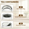 thumbnail image 3 of Uxcell 2Pcs Round Tea Canisters, 5" x 3" Airtight Metal Tea Containers for Loose Tea, Coffee Beans, Spices - Durable, Compact, and Stylish Storage Tea Tin (White), 3 of 7