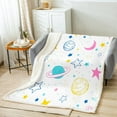 thumbnail image 2 of Galaxy Blanket Outer Space Throw Blanket Solar System Fleece Blanket Universe Themed Bedroom Decor Fuzzy Blanket Space Planet The Earth Print Sherpa Blanket 50鈥渪60", 2 of 6