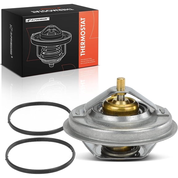 A-Premium Engine Coolant Thermostat with Seal Compatible with Volkswagen Jetta 2005-2018, Passat 2012-2018, Golf 2010-2014, Beetle 2006-2010 2012-2019, Rabbit 2006-2009, 2.5L