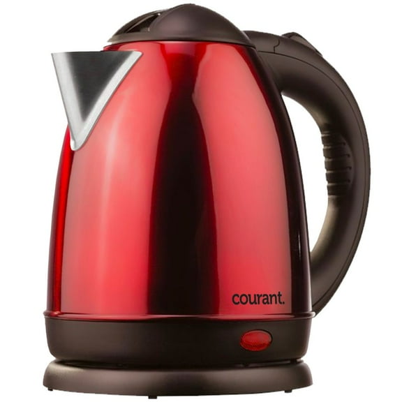 Courant 1.5 Liter Red Stainless Steel Cordless Electric Kettle with 360 Degree Rotational Body