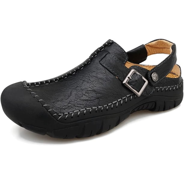 Xishao Zuecos para Hombre,Sandalias para Hombre Negro 28.0 cm Negro 28.0 cm Xishao ropa