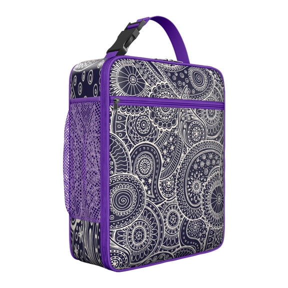 Premium Insulated Paisley Lunch Box for Men & - Reusable Lunch Bag with,Hour Temperature Retention, Compact & Lightweight Design for Office, Work, Picnic, Travel - Durable Lunch Tote for Adults.