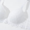 thumbnail image 6 of UDAUDU Women's Push Up Bra Floral Lace Comfort Underwire Support Lightweight Lined Everyday Bralette White 40C, 6 of 6