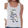 thumbnail image 1 of Awkward Styles Halloween Sleeveless Shirt Zombie Unicorn Tank Top for Women, 1 of 4