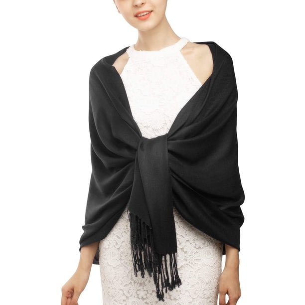 Bufanda sedosa para mujer, chales y chales para boda, regalos de dama de honor, chal de vestido de noche Adepaton CJWUS-5945