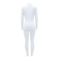 thumbnail image 6 of Lisingtool Long Sleeve Jumpsuit Women's Solid Color Tight Zipper Jumpsuits for Women Dressy White, 6 of 7