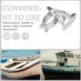 thumbnail image 3 of UPOUART 2Pcs Fixed Paddle Buckle Silver Paddle Holder Clip Marine Accessory for Fishing, 3 of 8