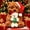 C-TOYS-2C, variant on Hkapeg Christmas Cute Plush Toŷ Doll Christmas Decorations Soft Polyester Teddy Bear Figurine for Holiday Display 26x12x12cm Christmas Gift