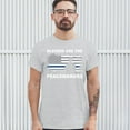 thumbnail image 3 of Tee Hunt Blessed are The Peacemakers T-Shirt Thin Line Police Officers Men's Tee, Ash Gray, 5X-Large, 3 of 5