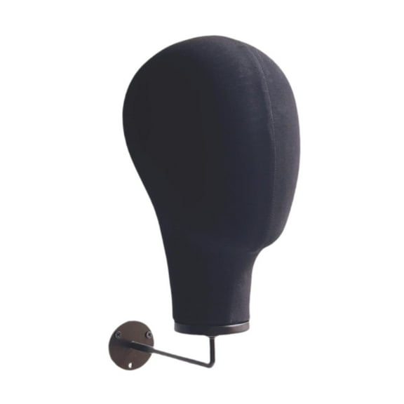Kuntesetty Manikin Head Display Hair Hats Hairpieces Wall Mounted Creative Head Display black