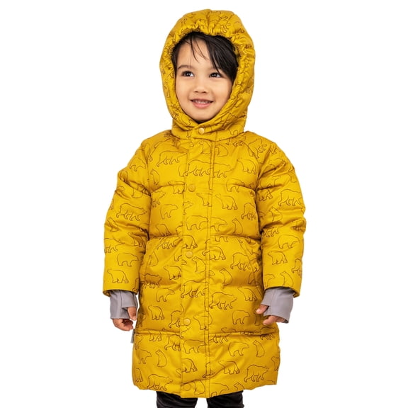 JAN & JUL Toddler Toasty-Dry Puffy Coat (Winter Bear, 2T)