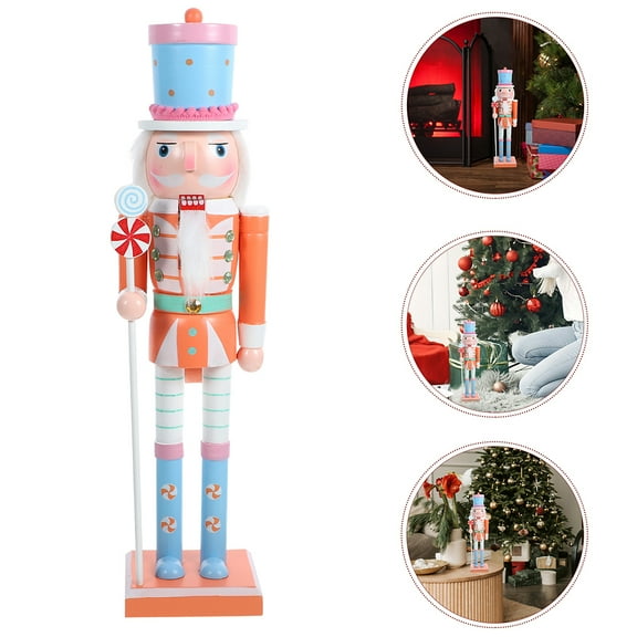 LOLIPPYY 1Set Decorations Nutcracker in Orange and Blue for Christmas and Home Decoration