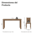 thumbnail image 3 of Juego de Comedor con Mesa y 6 Sillas Madesa Marrón/Beige, 3 of 8