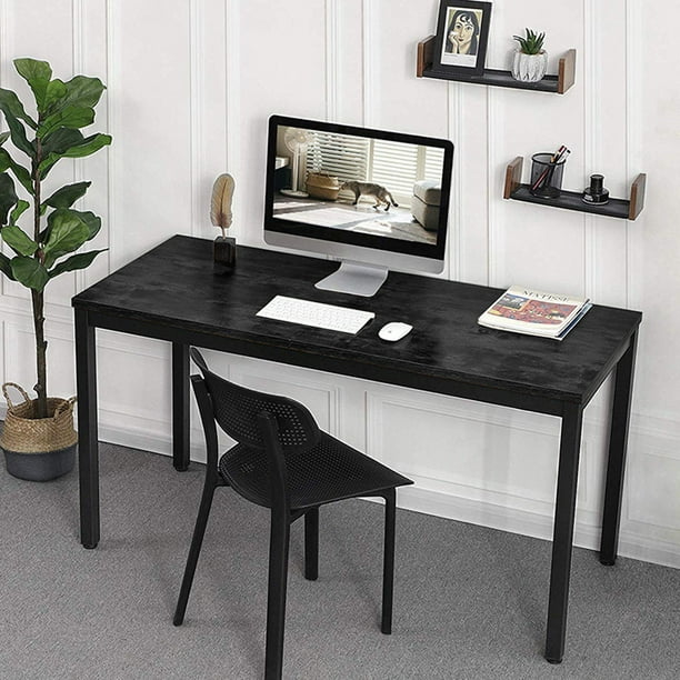 Vaiftilno Study Computer Desk 40 Inch Home Office Writing Small Modern Simple Style Pc Table With A Storage Bag And Headphone Hook Rustic Brown Com Vaiftilno Study Computer Desk 40 Inch, Desk With Storage Under 100