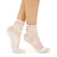 thumbnail image 2 of INC Women's Velvet Slouchy Crew Socks (Rose Petal, 9-11), 2 of 3