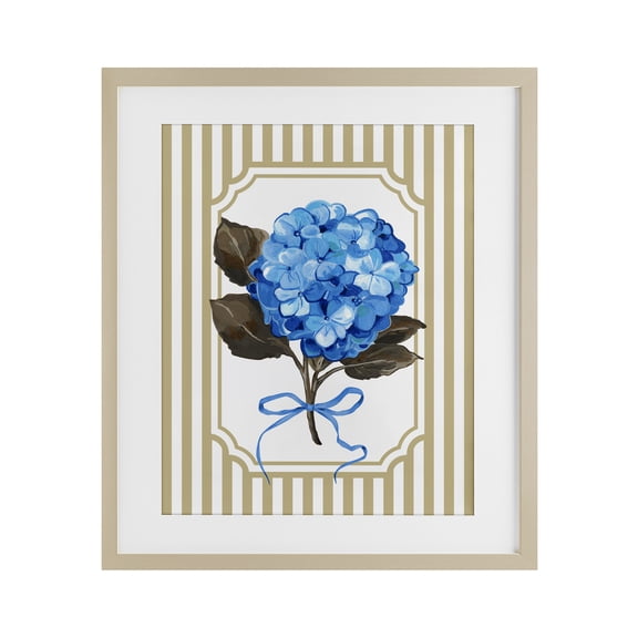 Stupell Industries Shabby Chic Hydrangea Bundle with Bow Birch Framed Print Under Glass, 17 x 21, by Adonna Ebrahimi