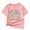 Pink, variant on Girls Easter T-Shirt Happy Easter Bunny Eggs Graphic Tee Cotton Short Sleeve Top with Side Knot Black,Size 9-10 T
