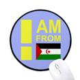 thumbnail image 1 of I Am From Western Sahara Art Deco Fashion Mouse Pad Desktop Office Round Mat for Computer, 1 of 2
