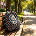 thumbnail image 6 of BiFandian Checkerboard Pattern Plaid Backpack, Korean Style Lightweight Casual Daypack with Roomy Compartment, Stylish Carryall Bag for Daily Commute Outdoor Errand Use, 6 of 6