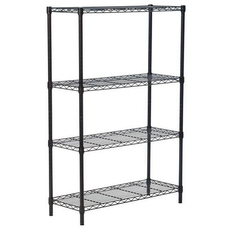 

Black Plastic Coated Iron Shelf 4-Layer shelf for storage 35.43 x 13.78 x 55.12 inch