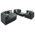 thumbnail image 6 of Euroco 7 Pieces Patio Conversation Set, Outdoor Sectional Wicker Sofa Set with Pillows,Outdoor  Patio Set for Garden, Deck, Gray, 6 of 10