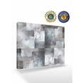 thumbnail image 2 of Gray Geometric Wall Art for Living Room, Canvas Picture Wall Decor for Bathroom Bedroom, Modern Abstract Art Block Painting Artwork for Office Kitchen Hallway Dining Room Home Decorations 12"x16", 2 of 8