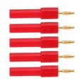 thumbnail image 4 of 2mm Banana Male Plug To 4mm Female Socket Probe Adapter, Easy To Use Convert Banana Plug 5Pcs  Conductivity PA Brass  For Computers For Ships For Inverters Red, 4 of 8