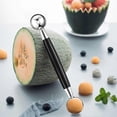 thumbnail image 4 of 1 PC Double Sided Melon Baller, Stainless Steel Melon Scoop Double Scoop Ice Cream Cone Double Dessert Scoop for Fruit Ice Cream, 4 of 4