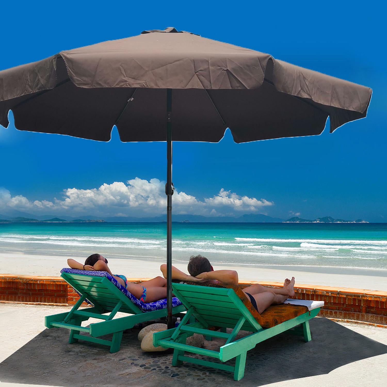 10ft Outdoor Patio Umbrella Large Cantilever Umbrella with Crank and