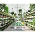 thumbnail image 2 of Jocisland 44x10x7.5 ft Outdoor Tunnel Walk-in Greenhouse, with Swing Door, Premium PE Cover, Film Clips, White, Clear Cover Pattern, 2 of 9