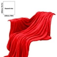 thumbnail image 3 of Hvmvliv Summer Blanket 150x200cm Decorative Soft Throw Blanket for Couch Warm Cozy Velvet Flannel Blanket Lightweight Comfy Checkered Blanket for Sofa Bed Comforter for Hot Sleepers Watermelon Red, 3 of 6